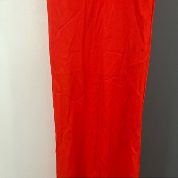 NWT Reformation Maxi Dress Orange Siana Slip V-neck Sleeveless size 0 - Picture 6 of 9